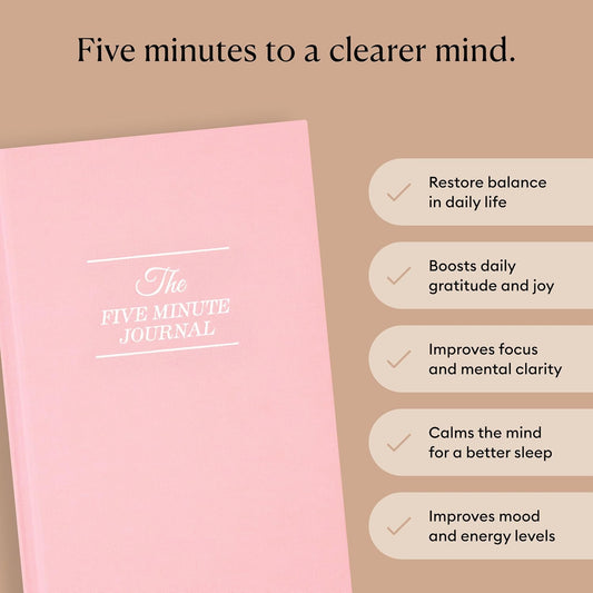 : the Five Minute Journal - Daily Gratitude Journal for Happiness, Mindfulness, and Reflection - Undated Life Planner