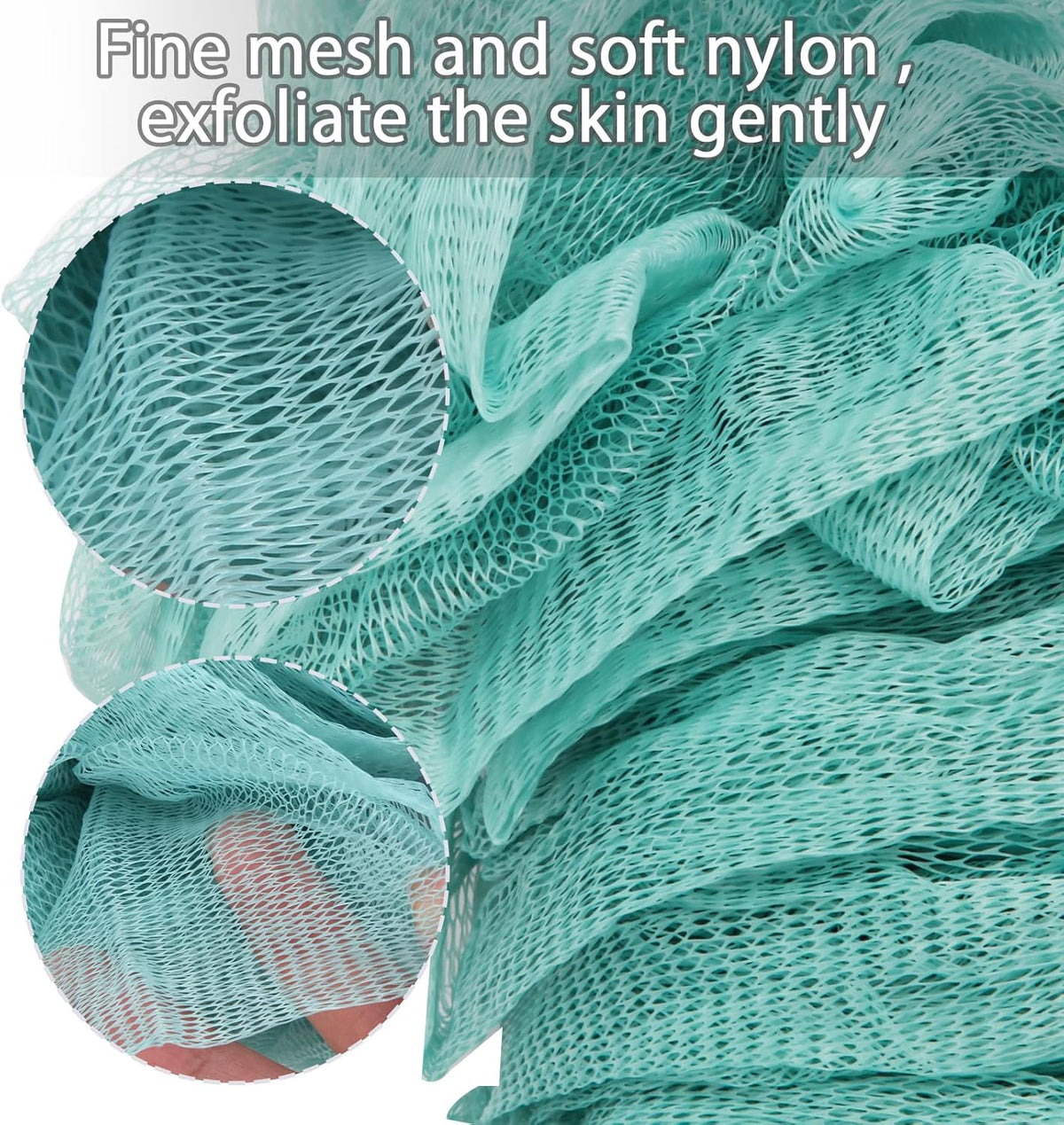Back Scrubber for Shower, Loofah Sponge Brush Exfoliating Body, Long Handle Scrub Brush for Shower with Loofah on a Stick for Back Use, Bathing Accessories Body Brushes (2Pack)