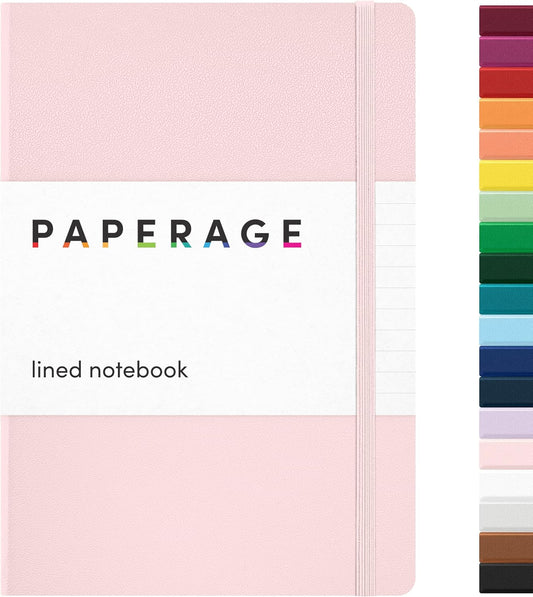Lined Journal Notebook, (Blush), 160 Pages, Medium 5.6 in X 8 in - 100 GSM Thick Paper – Hardcover Journaling Notebook for Work, School & Note Taking