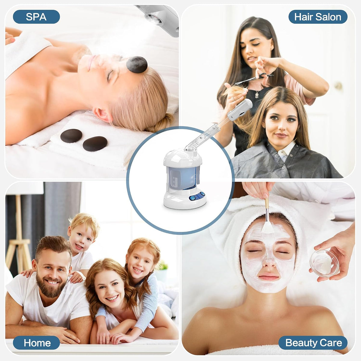 Facial Steamer, Ozone Nano Ionic Face Steamer for Deep Cleaning | Extendable Arm with 360° Rotating Nozzle, 400Ml Water Tank Provides 40 Minutes of Steam for Daily Skincare at Home or Salon