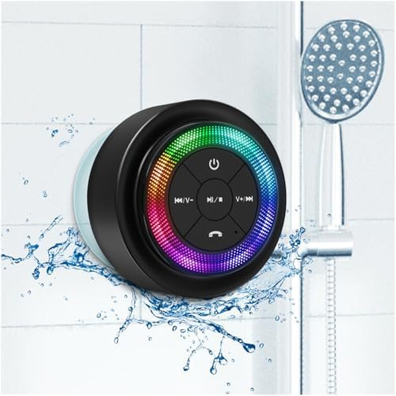 Pro Shower Speaker (Upgraded) Certified IPX7 Waterproof Bluetooth Speaker, 8W Crystal Sound&Rich Bass, 15H Playtime, with Suction Cup, Silicone Lanyard, Ideal Gifts, Soundangel Mate(2 Gen)