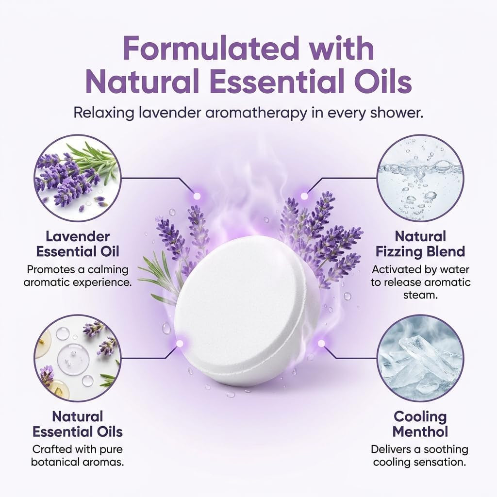 Bodyrestore Shower Steamers Aromatherapy, Gifts for Women, Bloom 6 Pack | Birthday Gifts for Women, Men, Mom & Dad, Spa Stress Relief & Relaxation, Self Care, Essential Oil Tablets