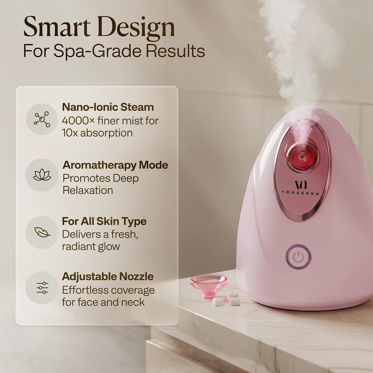 Facial Steamer Spa Kit (15-Pcs), Face Steamer for Facial Deep Cleansing | 15 Skincare Tools with Humidifier Mode, Best Self Care & Spa Gifts, Birthday Gifts for Women