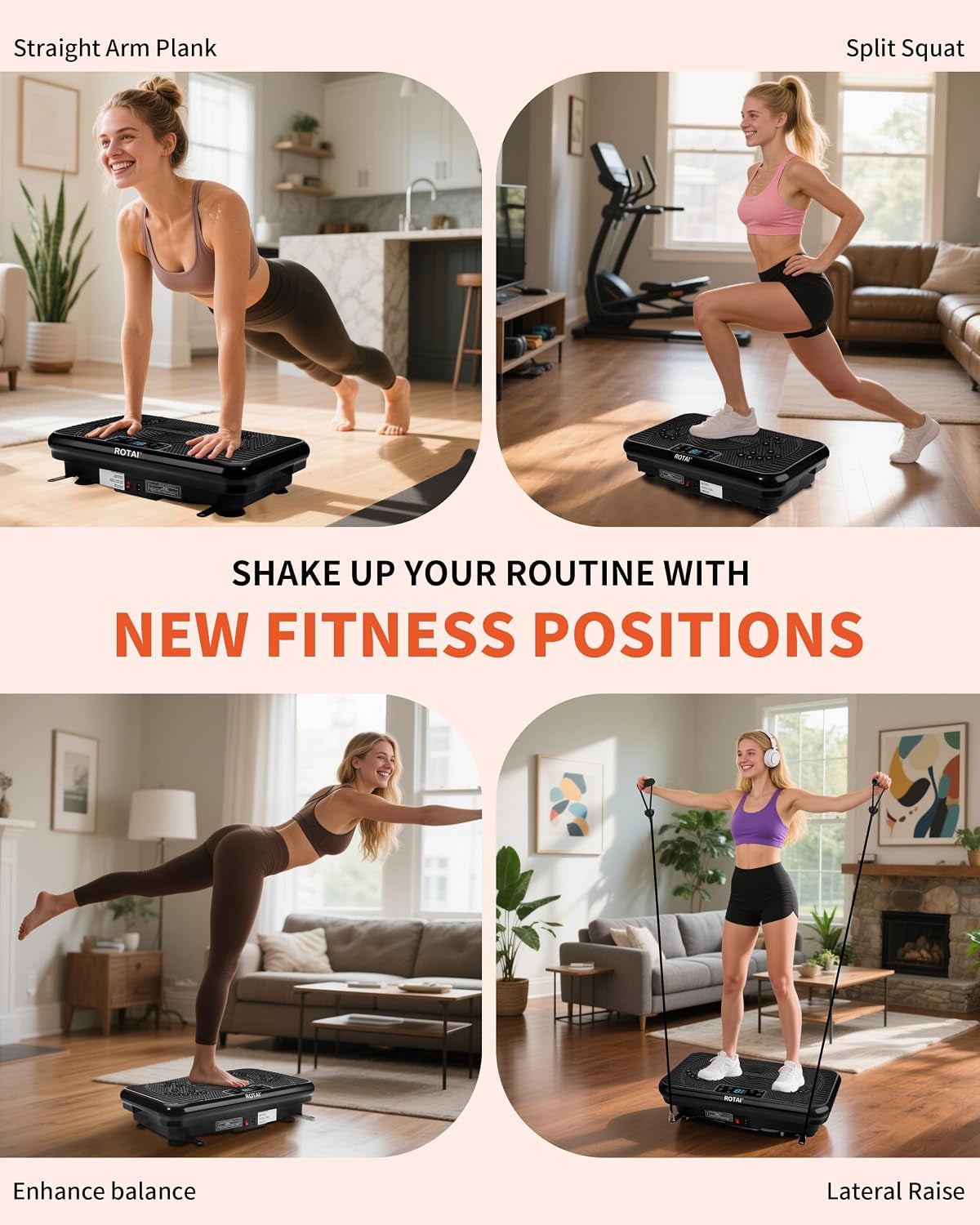 Vibration Plate Exercise Machine for Lymphatic Drainage Massager & Weight Loss, 400 Lbs Capacity Whole Body Vibrating Shake Plate Workout for Women and Men