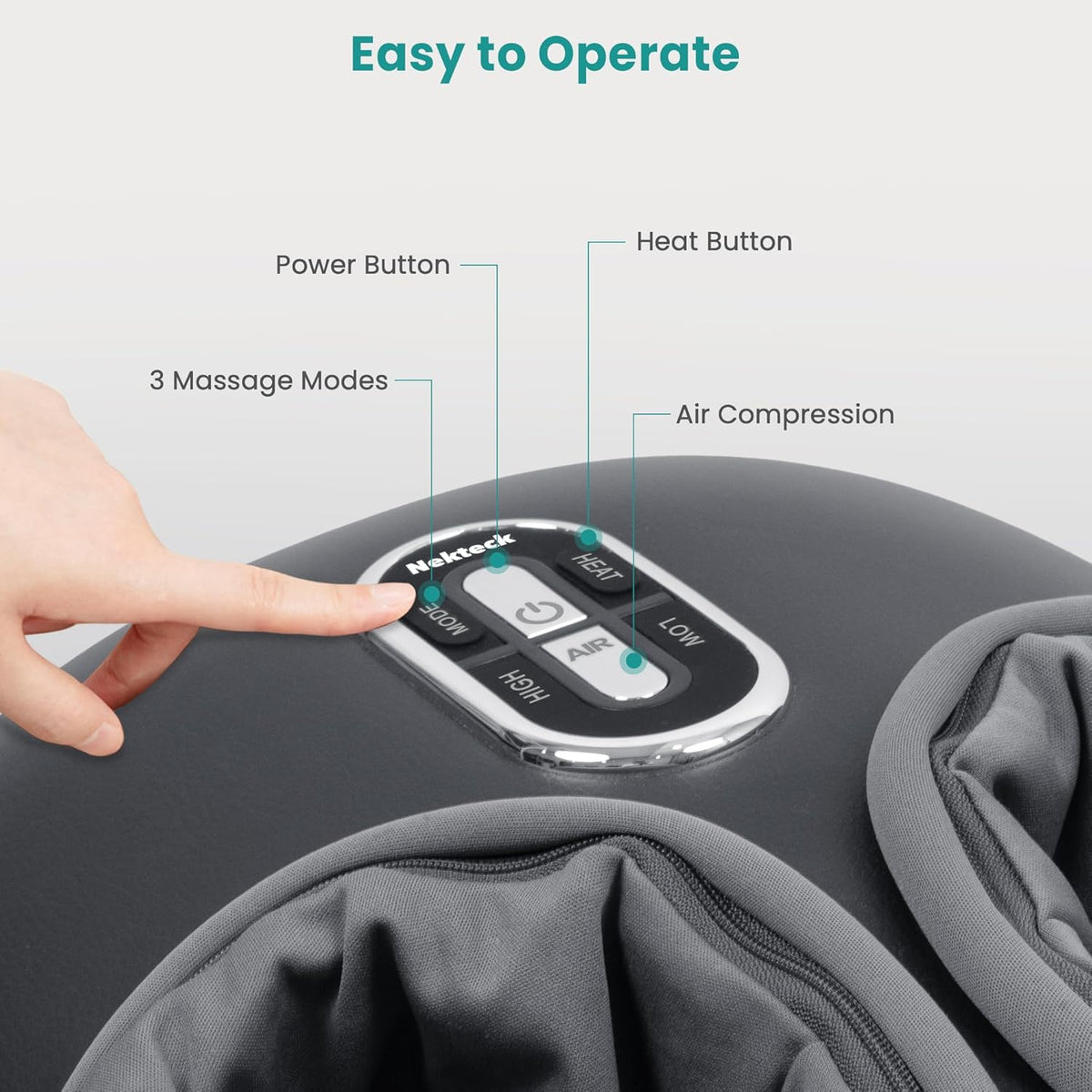 Shiatsu Foot Massager with Heat [2026 Upgraded], 3 Modes Deep Kneading Therapy Air Compression, Feet Massage for Plantar Fasciitis, Relaxation Gifts for Men Women Mom Dad Birthday