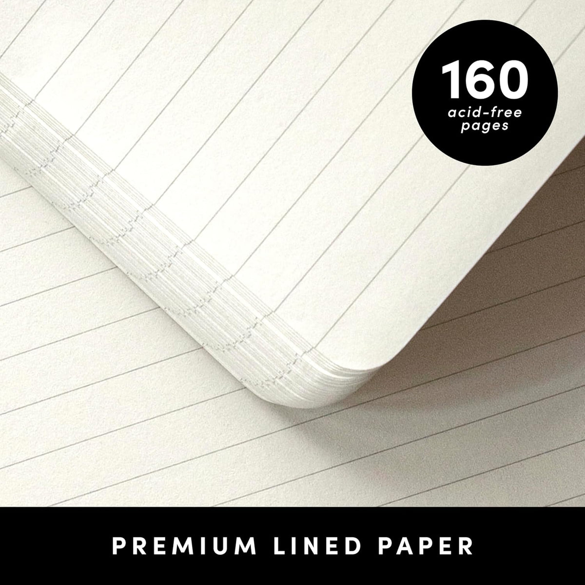 Lined Journal Notebook, (Blush), 160 Pages, Medium 5.6 in X 8 in - 100 GSM Thick Paper – Hardcover Journaling Notebook for Work, School & Note Taking