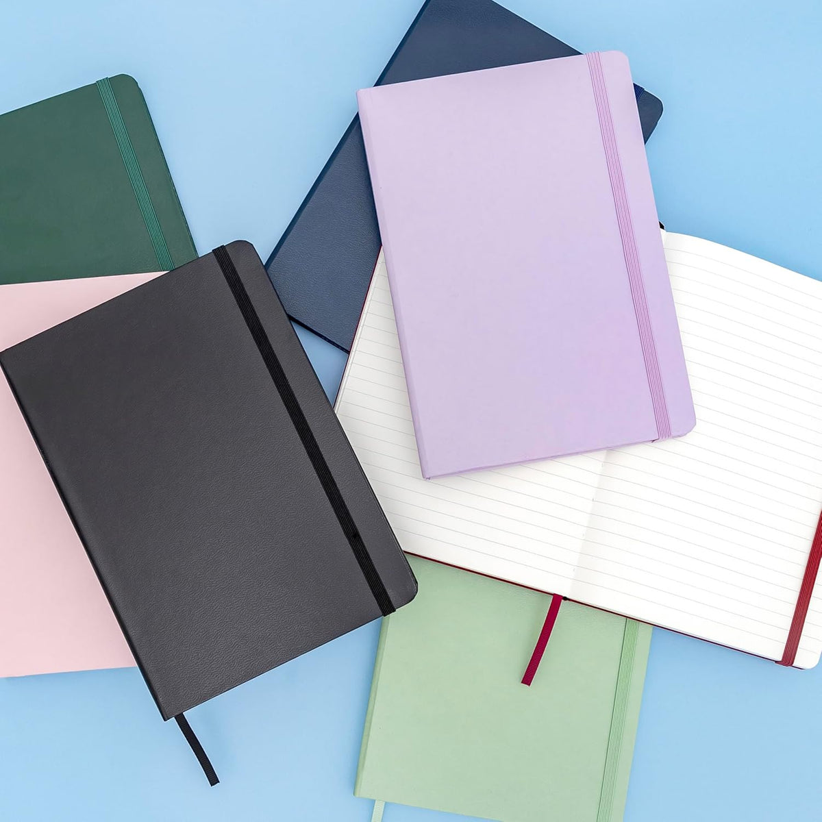 Lined Journal Notebook, (Blush), 160 Pages, Medium 5.6 in X 8 in - 100 GSM Thick Paper – Hardcover Journaling Notebook for Work, School & Note Taking