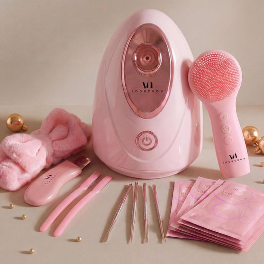 Facial Steamer Spa Kit (15-Pcs), Face Steamer for Facial Deep Cleansing | 15 Skincare Tools with Humidifier Mode, Best Self Care & Spa Gifts, Birthday Gifts for Women